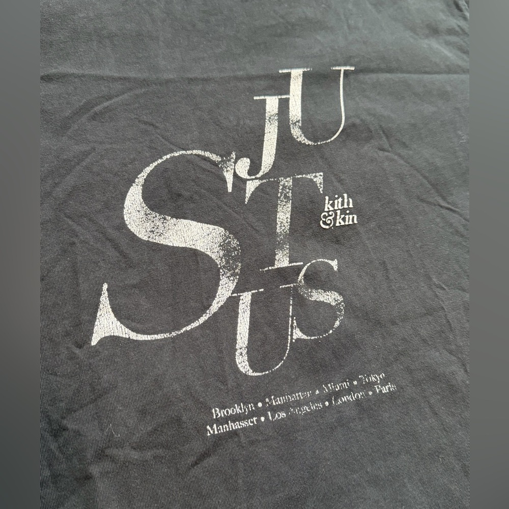 KITH Just Us Black Teeshirt - Size Medium - Picture 2 of 5